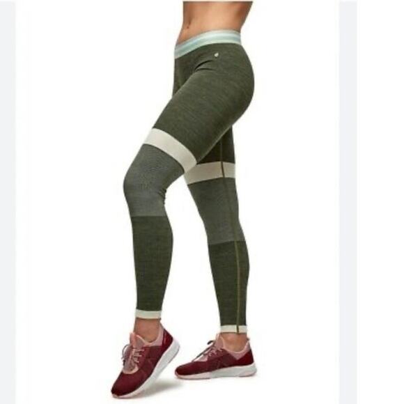 Kari Traa Sundve Tight Leggings Athletic Green Colorblock Size XS / Small - Picture 1 of 9